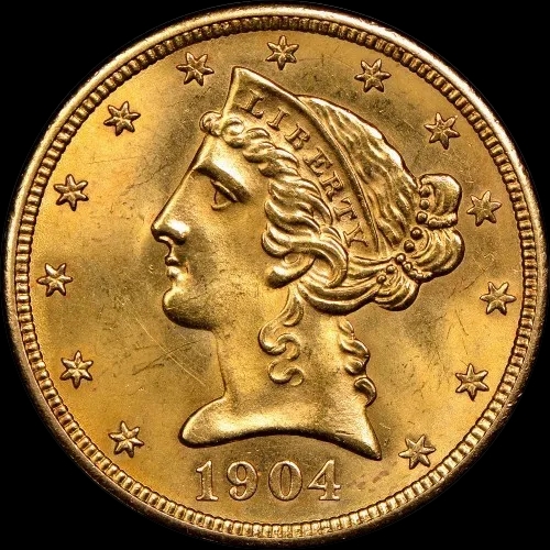 Amerykańskie 5 Dolarów "Liberty" 7.52g Złota - image 1