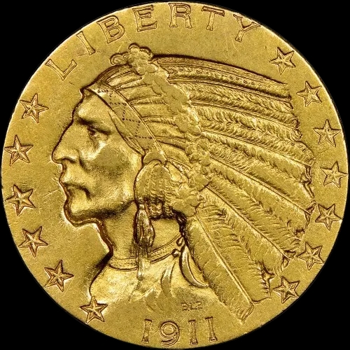 Amerykańskie 5 Dolarów "Indianin" 7.52g Złota - image 1