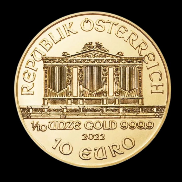 Wiedeński Filharmonik 1/10 uncji złota 2022 - image 2
