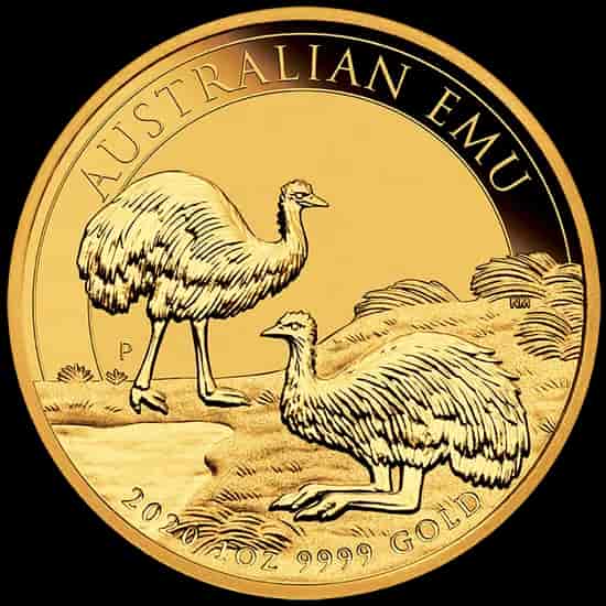 Australijski Emu 1 uncja złota 2020 - Front