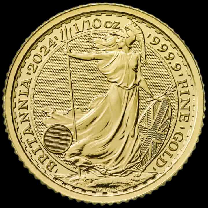 Britannia 1/10 uncji złota 2024 - Front