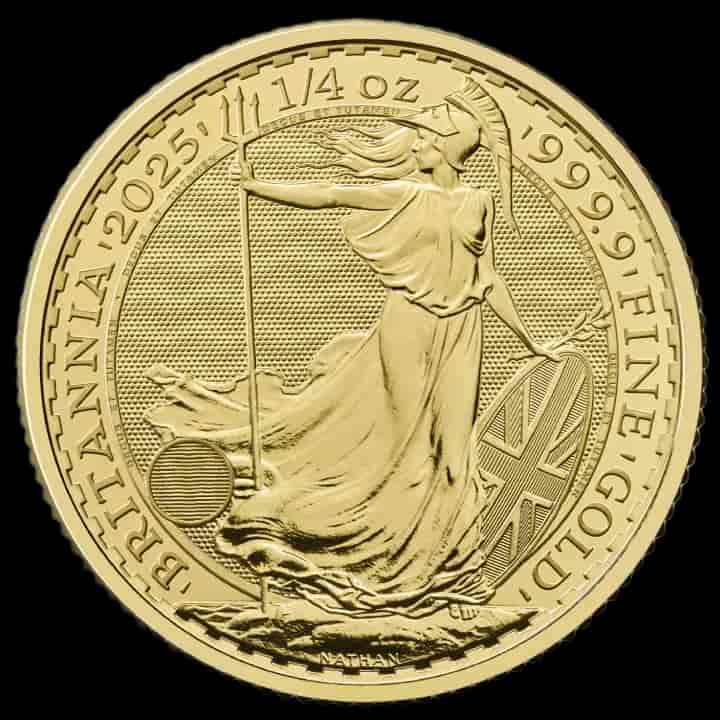Britannia 1/4 uncji Złota 2025 - Front
