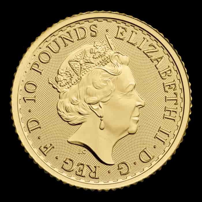 Britannia 1/10 uncji Złota Losowe Lata - Back