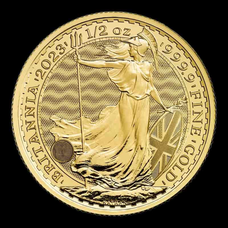 Britannia Królowa Elżbieta II 1/2 uncji złota 2023 - Front