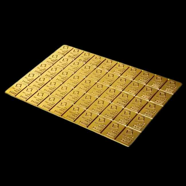 Sztabka Combibar 50x1g złota Valcambi - Back
