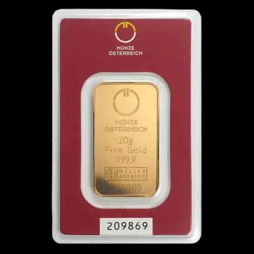 Sztabka 20g złota Austrian Mint - image 1