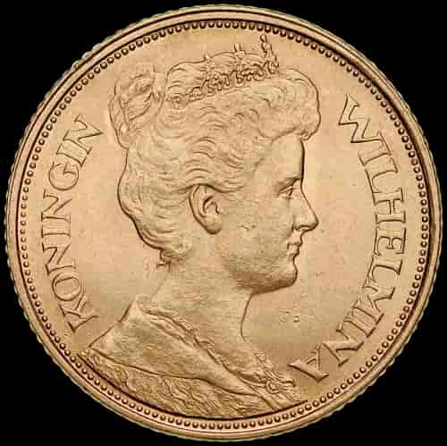 5 Holenderskich Guldenów Wilhelmina 3,02g złota - image 1