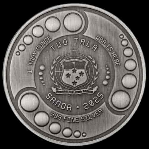 Samoa: Alien 1 uncja Srebra 2025 Antiqued - image 2