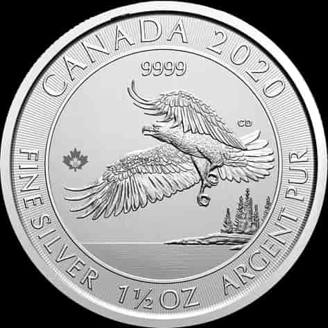 Canada Bald Eagle 1,5 uncji Srebra 2020 - image 1