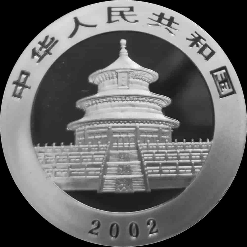 Chińska Panda 1 uncja srebra 2002 - image 2