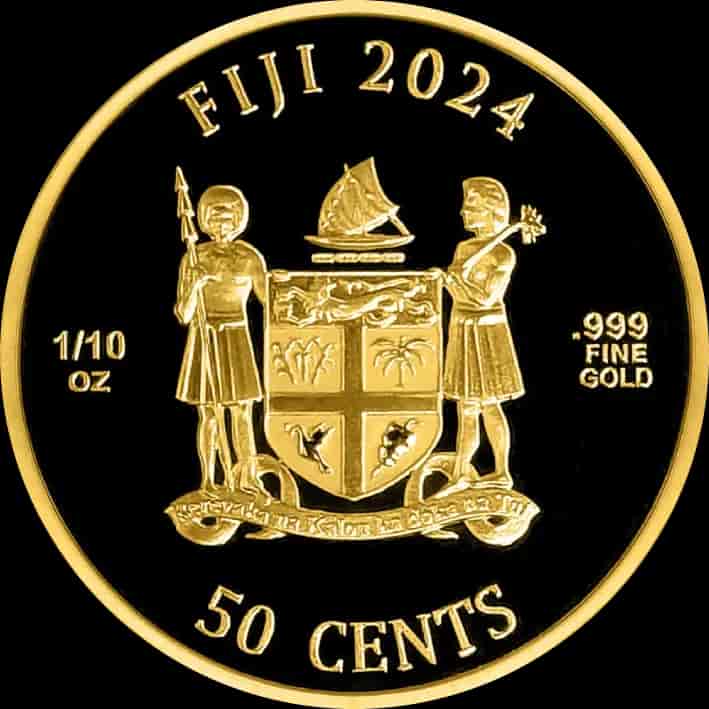 Fiji Cats 1/10 uncji Złota 2024 Prooflike - image 2