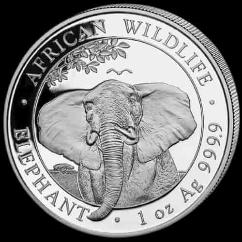 African Wildlife Słoń Somalijski 1 uncja Srebra 2021 - image 1