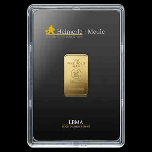 Sztabka 10g złota Heimerle & Meule - image 1