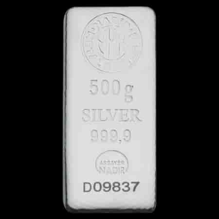 Sztabka 500g srebra Nadir Metal Rafineri - image 1