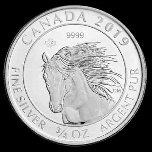 Canadian Wild Horse 3/4 uncji Srebra 2019 - image 1