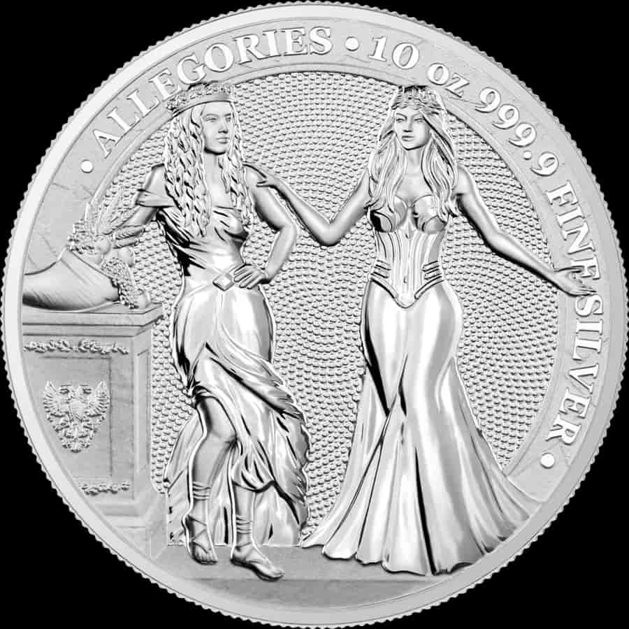 Allegorie: Italia i Germania 10 uncji srebra 2020 - image 1