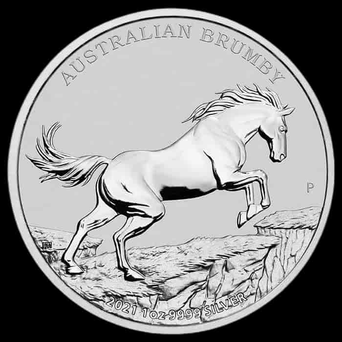Australijski Koń Brumby 1 uncja srebra 2021 - image 1
