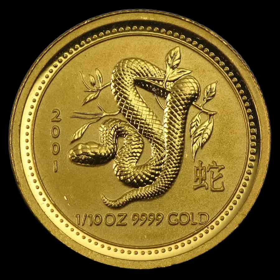 Lunar I Rok Węża 1/10 uncji złota 2001 - image 1