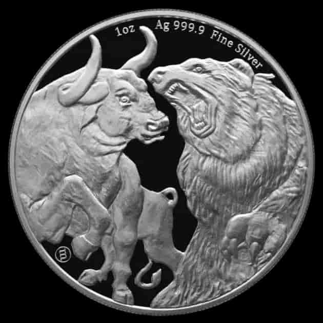 Bull and Bear 1 uncja srebra 2021 - image 1