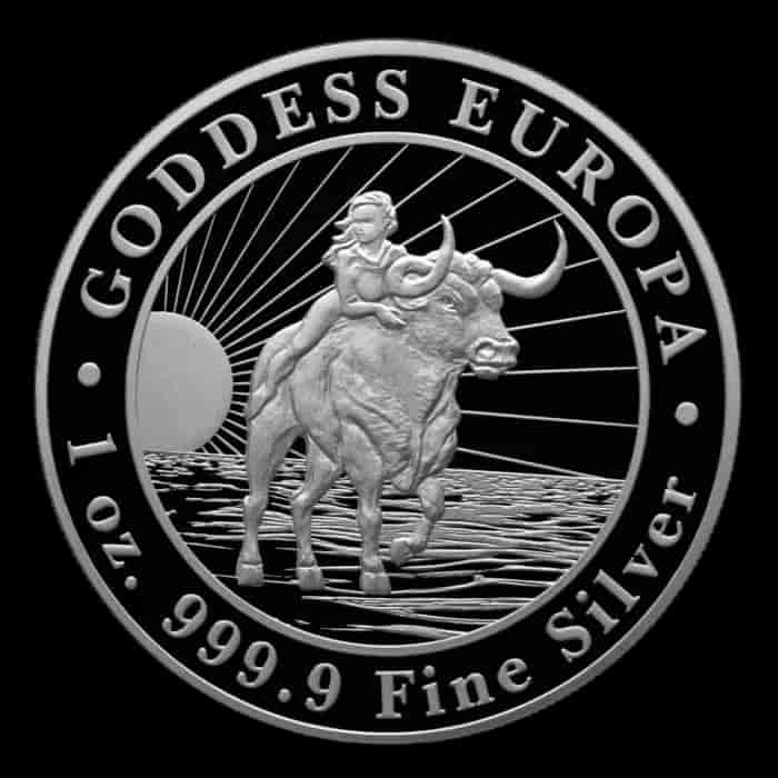 Tokelau: Goddess Europa 1 uncja srebra 2022 - image 1