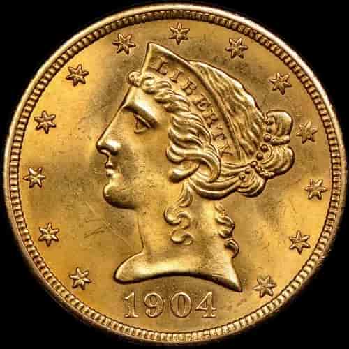 Amerykańskie 5 Dolarów "Liberty" 7.52g Złota - image 1