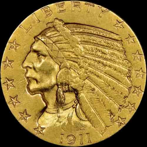Amerykańskie 5 Dolarów "Indianin" 7.52g Złota - image 1