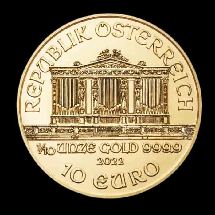 Wiedeński Filharmonik 1/10 uncji złota 2022 - image 2