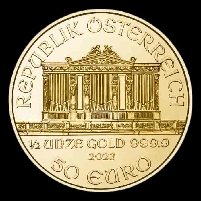 Wiedeński Filharmonik 1/2 uncji złota 2023 - image 2