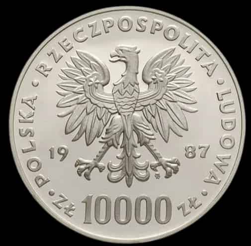 Srebrna Moneta Jan Paweł II 1987 - thumbnail 2