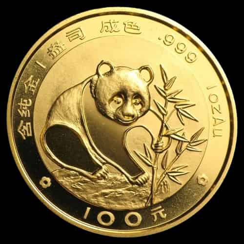 Chińska Panda 1 uncja złota 1988 - miniatura 1