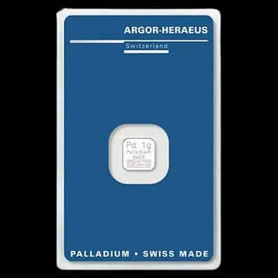 Sztabka 1g palladu Argor-Heraeus - thumbnail 1