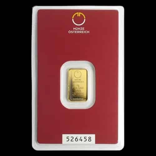 Sztabka 2g złota Austrian Mint - thumbnail 1