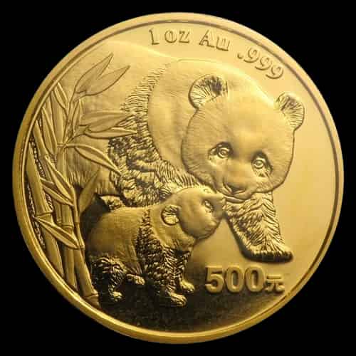 Chińska Panda 1 uncja złota 2004 - miniatura 1