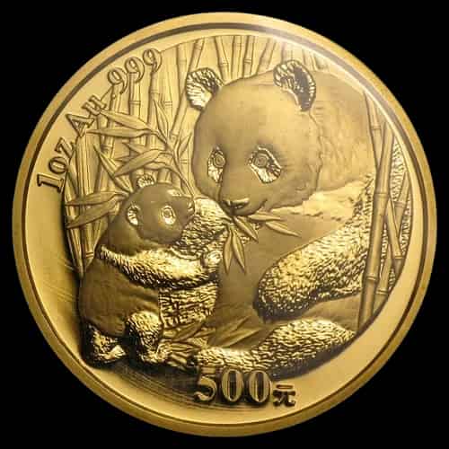 Chińska Panda 1 uncja złota 2005 - miniatura 1