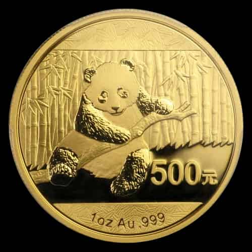 Chińska Panda 1 uncja złota 2014 - miniatura 1