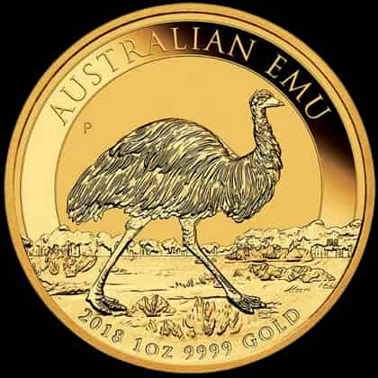 Australijski Emu 1 uncja Złota 2018 - thumbnail 1