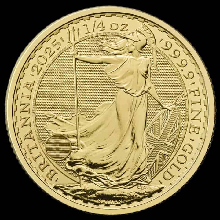 Britannia 1/4 uncji Złota 2025 - thumbnail 1