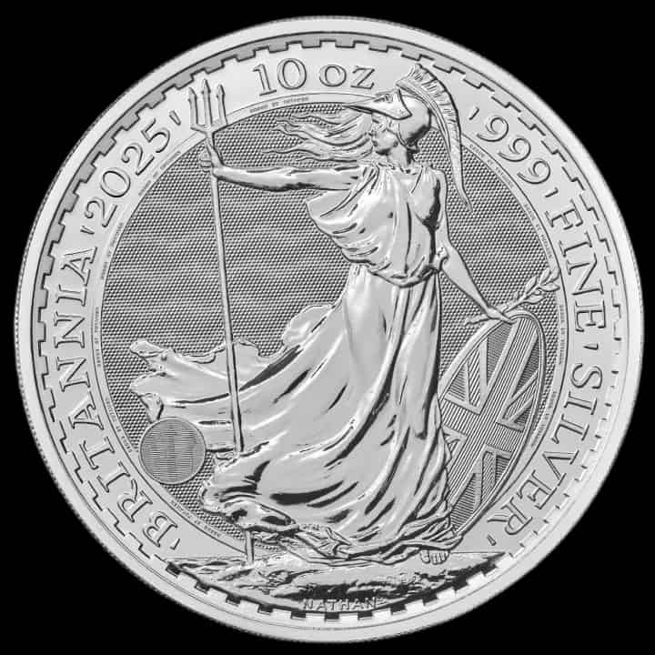 Britannia 10 uncji Srebra 2025 - thumbnail 1