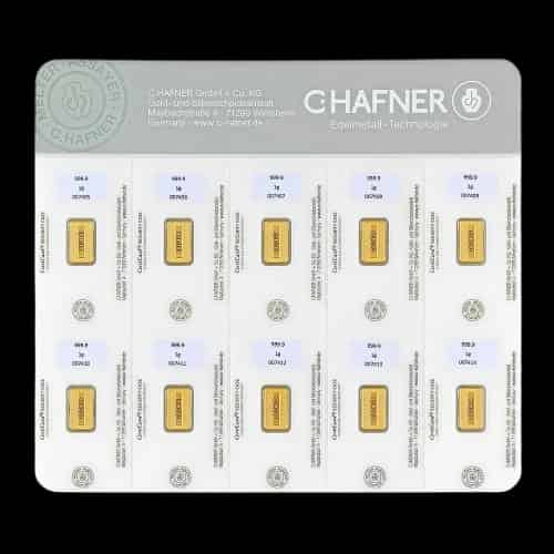 Sztabka 10x1g złota Smart Pack C.Hafner - miniatura 2