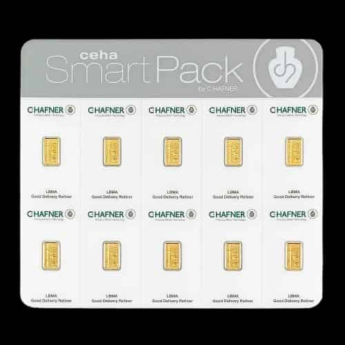 Sztabka 10x1g złota Smart Pack C.Hafner - miniatura 1