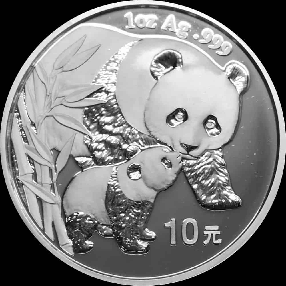 Chińska Panda 1 uncja srebra 2004 - thumbnail 1