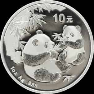 Chińska Panda 1 uncja srebra 2006 - thumbnail 1