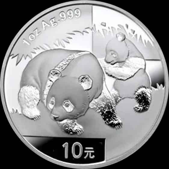 Chińska Panda 1 uncja srebra 2008 - thumbnail 1