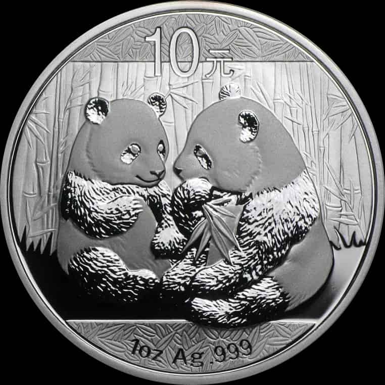 Chińska Panda 1 uncja srebra 2009 - thumbnail 1