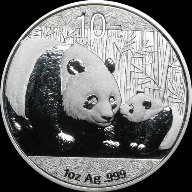 Chińska Panda 1 uncja srebra 2011 - thumbnail 1