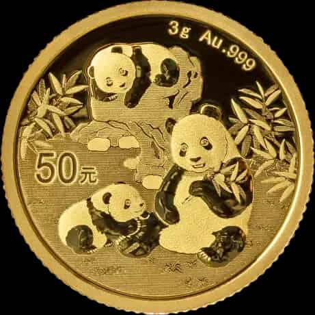 Chińska Panda 3g złota 2025 - thumbnail 1