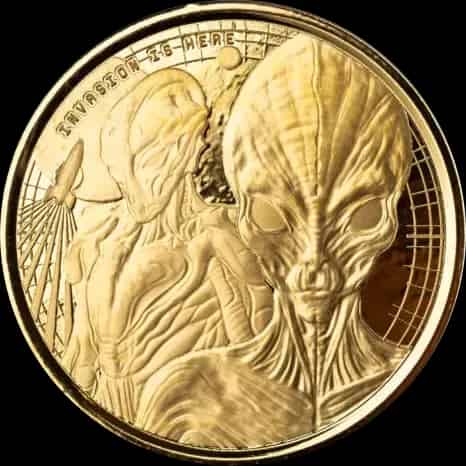 Ghana Alien 1/10 uncji Złota 2023 - thumbnail 1