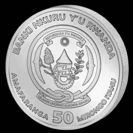 Rwanda Lunar Rok Smoka 1 uncja srebra 2024 - thumbnail 2