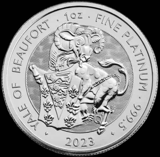 The Royal Tudor Beasts: The Yale Of Beaufort 1 uncja platyny 2023 - thumbnail 1