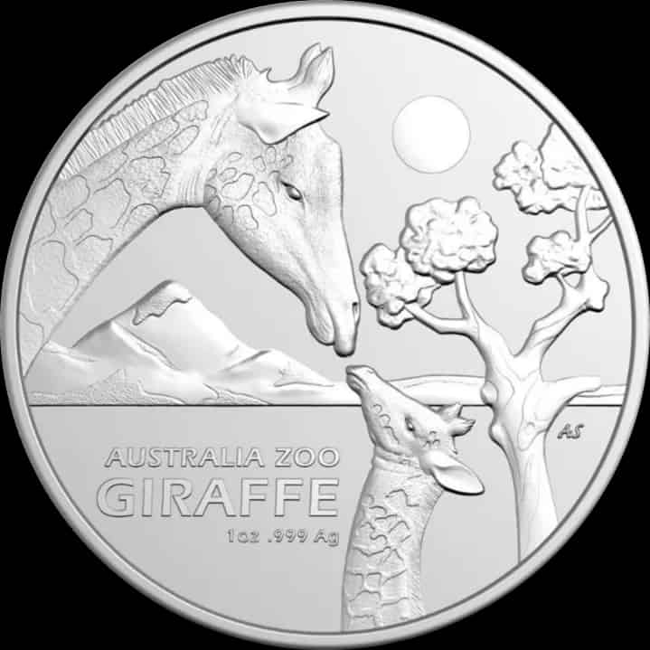 Australijskie Zoo Żyrafa 1 uncja Srebra 2024 - thumbnail 1